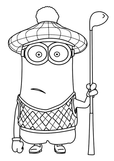 Printable Kevin Minion Coloring Pages You Ll Need Some Yellow And Blue