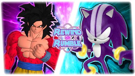 SSJ4 GOKU Vs DARKSPINE SONIC Goku Vs Sonic Animation REWIND RUMBLE