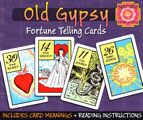 Old Gypsy Fortune Telling Cards Printable Gypsy Cards Gypsy Fortune