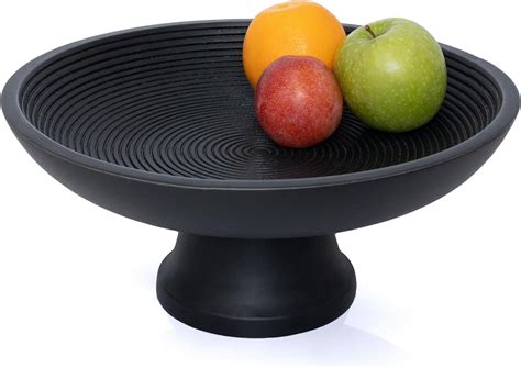 Folkulture Wood Fruit Bowl or Decorative Pedestal Bowl for Table Décor