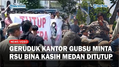 Diduga Lakukan Malapraktik Puluhan Massa Geruduk Kantor Gubsu Minta