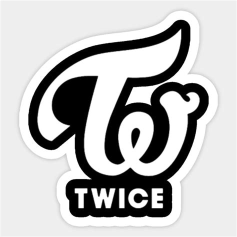 Twice Logo 1 White Twice Sticker Teepublic