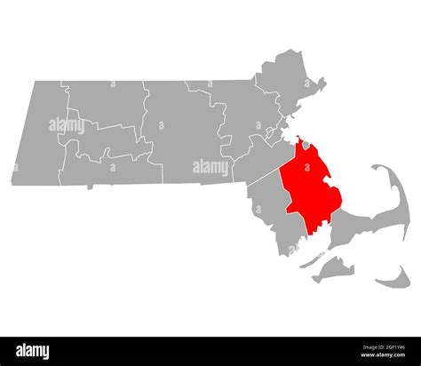 Map of Plymouth in Massachusetts Stock Photo - Alamy