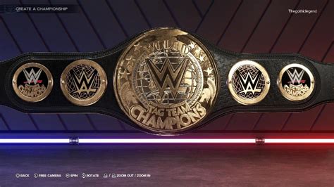 WWE 2K23 Custom Titles Gold WWE World Tag Team Championship YouTube