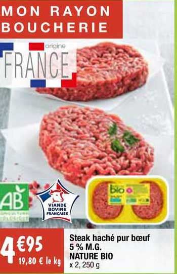 Promo Steak Hach Pur Boeuf M G Nature Bio Chez Migros France