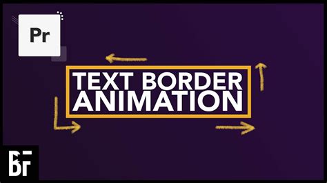 Simple Text Border Animation Premiere Pro Tutorial Youtube