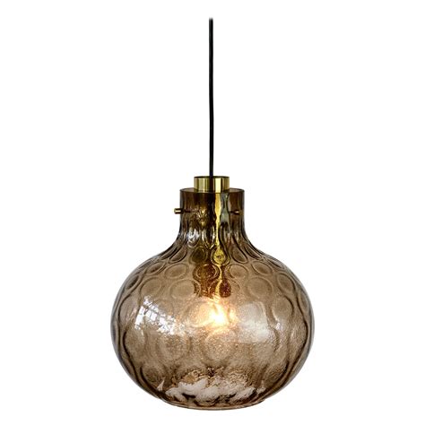 Set Of Three Smoked Glass Globe Pendant Lights At 1stdibs