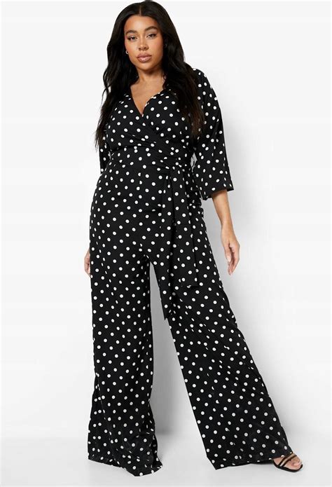 Polka Dot Plus Size Xl T Boohoo Kombinezon W Groszki Ceny I