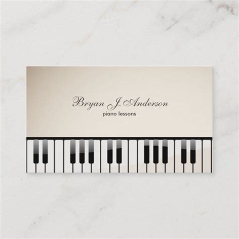 Klavier Musik Lehrer Visitenkarte Visitenkarte Zazzle De