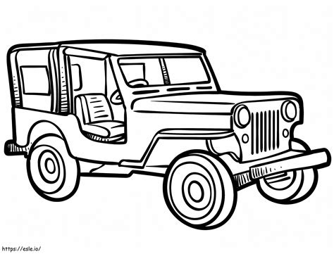 Jeep Free Printable Coloring Page