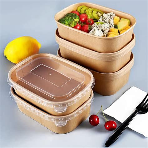 Kraft Paper Rectangle Bento Box Greeniepack