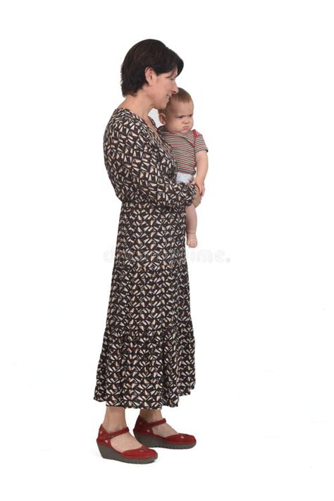 A Pregnant Woman On The Beach Side View And Looking At Camera Stock Image Image Of Mother