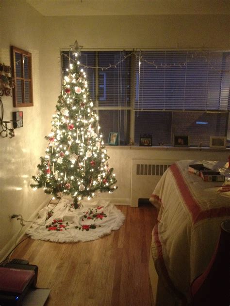 my christmas tree in my old studio apartment | Christmas tree for