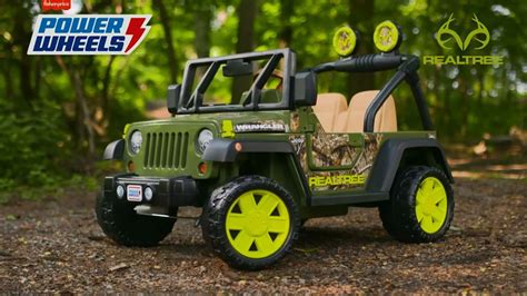 12v Power Wheels Realtree Jeep Wrangler Battery Powered Ride On Vehicle