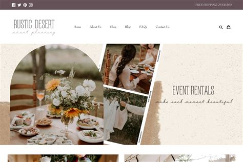 Feminine Shopify Theme Rustic Templates And Themes Creative Market