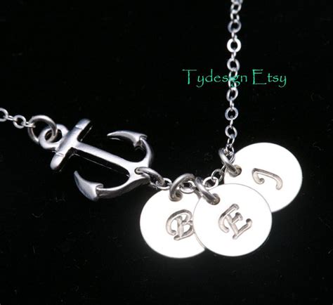 Entire Sterling Silver Anchor Necklacesideways