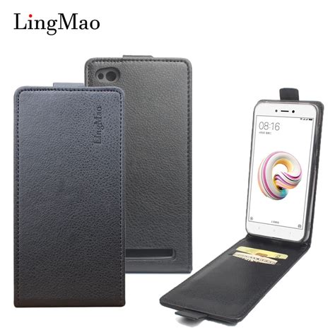 Brand Litchi Grain For Redmi 5a Case High Quality Leather Case Back