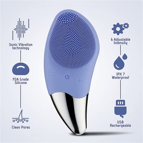 Brosse Nettoyante Sonique Masseur Facial Imperm Able Exfoliante Du