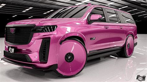 Cadillac Escalade V Gets Virtually Dipped In Pink Looks Like Pure Automotive Candy Autoevolution