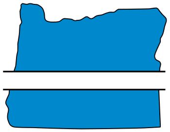 Oregon Map Outline Printable State Shape Stencil Pattern Diy