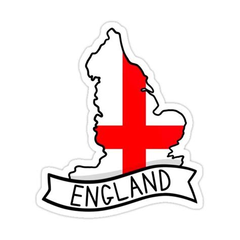 England Flag Map Sticker Sticker For Sale By Drawingvild England