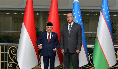 Bertemu Perdana Menteri Uzbekistan Wapres Sampaikan Gagasan