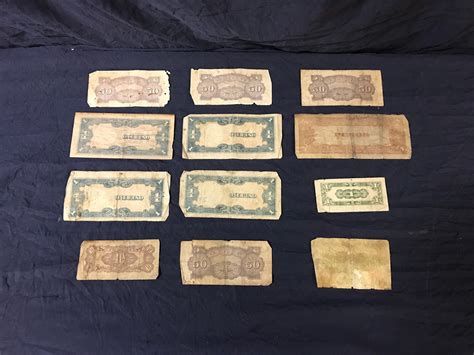 World War Ii Era Japanese Paper Money Vintage Paper Money Etsy