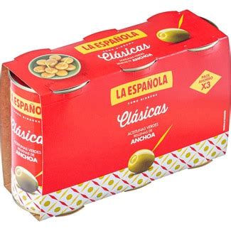 Aceitunas Rellenas De Anchoa Cl Sicas Pack Latas G Neto Escurrido