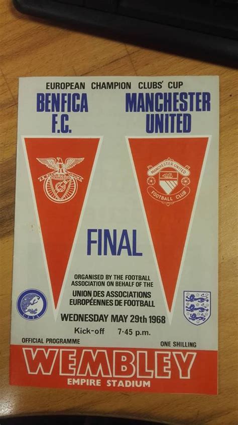 Benfica V Manchester United Programme May 1968 National Football