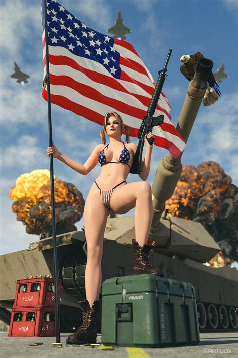 Rule 34 3d American American Flag American Flag Bikini Big Breasts Bikini Dead Or Alive