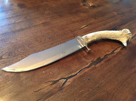 5160 Knife With Deer Antler Handle Lifes Forge