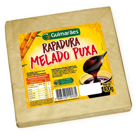 Rapadura de Melado Puxa Palha 400g Guimarães Alimentos