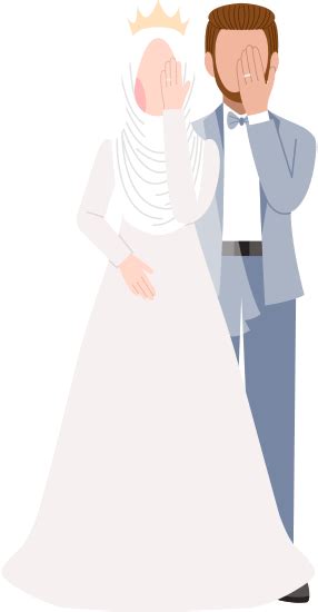 Muslim wedding couple cartoon icons by canva – Artofit