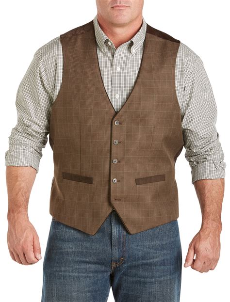 Oak Hill Men S Big And Tall Windowpane Vest