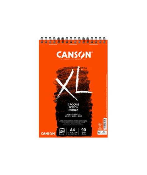 Bloco Espiralado Canson XL Croquis A4 90g 120Fls