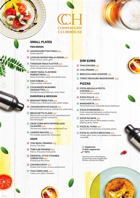 Menu Of Connaught Clubhouse Connaught Place Delhi Dineout