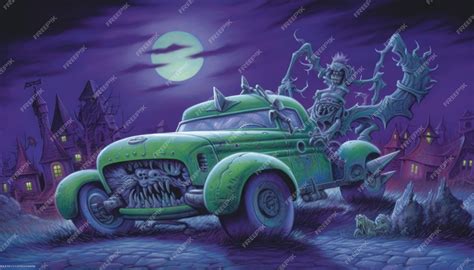 Premium Ai Image Rat Fink Hot Rod Monster Character Art In The Style Of Artist Ed Big Daddy Roth