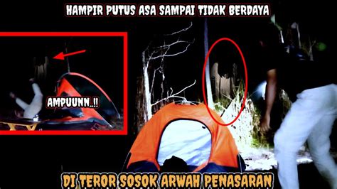 CAMPING HOROR PENAMPAKAN JELAS KUNTILANAK DI HUTAN ANGKER HAMPIR JADI