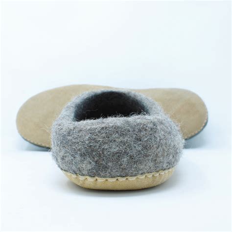 Men’s Felted Wool Moccasin Slippers | Felted Wool Shoes | Sheep Wool Slippers | Men’s Slippers ...