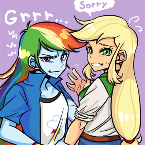 Rainbow Dash X Applejack by raika0306 on DeviantArt