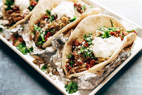 Everything Greek Pork Pitas Recipe Pinch Of Yum