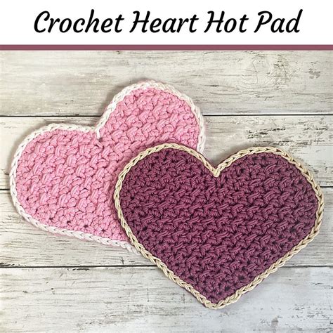 Crochet Heart Hot Pad Free Pattern Simply Hooked By Janet