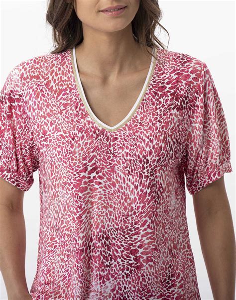 Printed Pyjamas In Viscose Elastane VICTORIA Strawberry Lingerie Le Chat