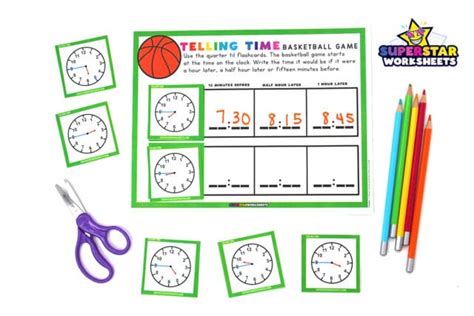 Telling Time Games - Superstar Worksheets