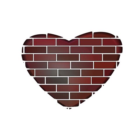 Brick Heart PNG Foto stock gratuita - Public Domain Pictures