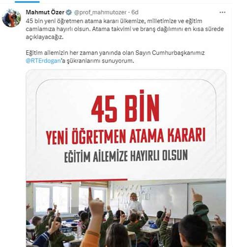 45 bin öğretmen atanacak öncelik deprem bölgesi Gazete Memur