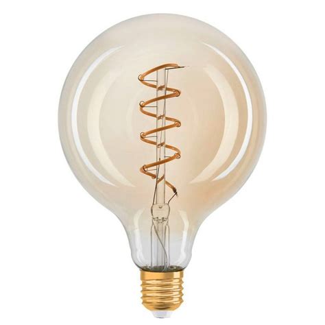 Ampoule Retro Vintage Globe Spirale Filament E27 G125 4W Blanc Froid