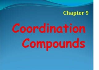 Coordination Chemistry PPT