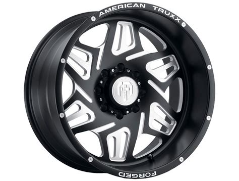 American Truxx Forged Milled Matte Black Atf Orion Wheels Rugged