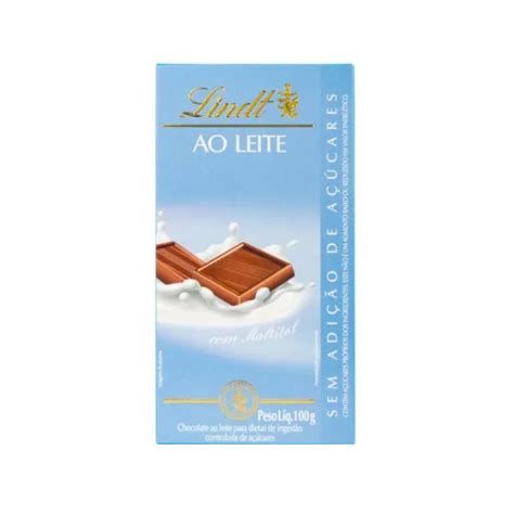 Existe Chocolate Sem Açúcar - Chocolate em Barra Ao Leite Lindt Lindor Sem Açúcar Embalagem 100g ...